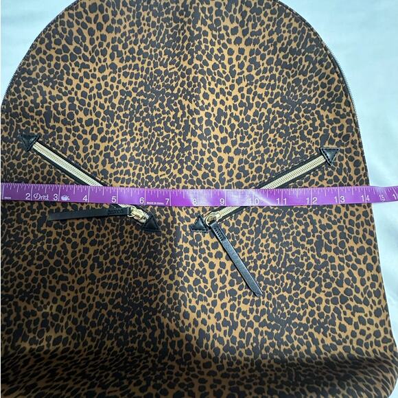 Stella & Dot Leopard Print Backpack Nylon Travel Laptop Everyday Chic Bag main image 10